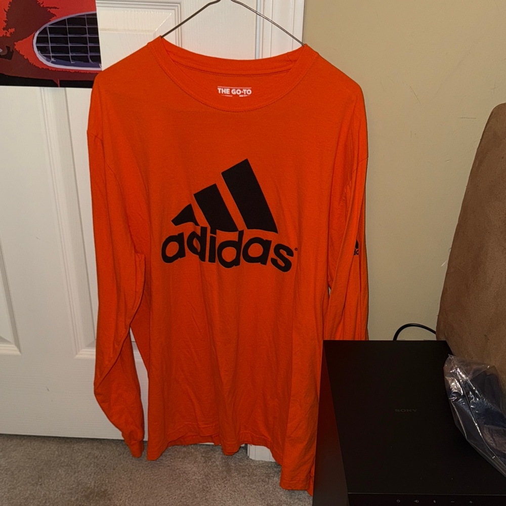 Adidas Bold Orange Long Sleeve Tee